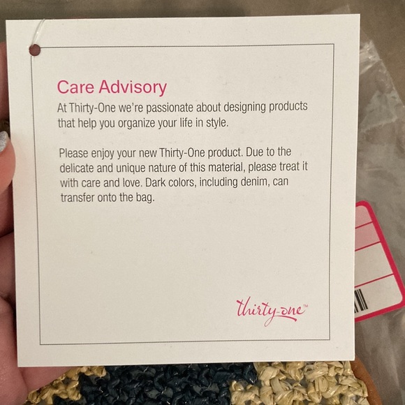 Thirty-one Navy Striped Straw Rubie mini - Picture 5 of 5